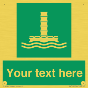 Custom sign safe condition Evacuation chute 